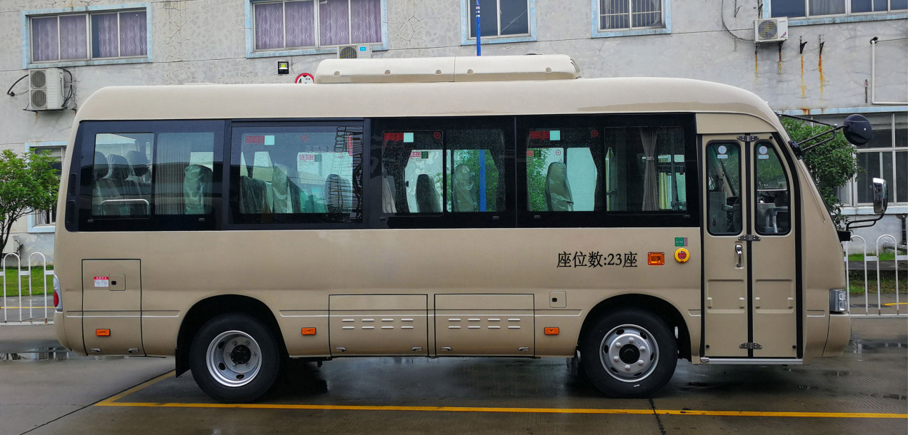 Brown 23 Seater Electric Bus EV Roadways Electric Passenger Bus