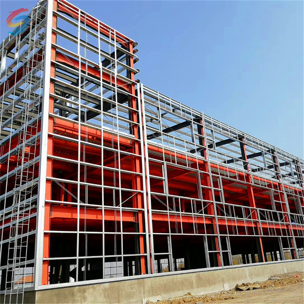 Steel Portal Frame For Steel Structure Office Building Within Aluminum Windows