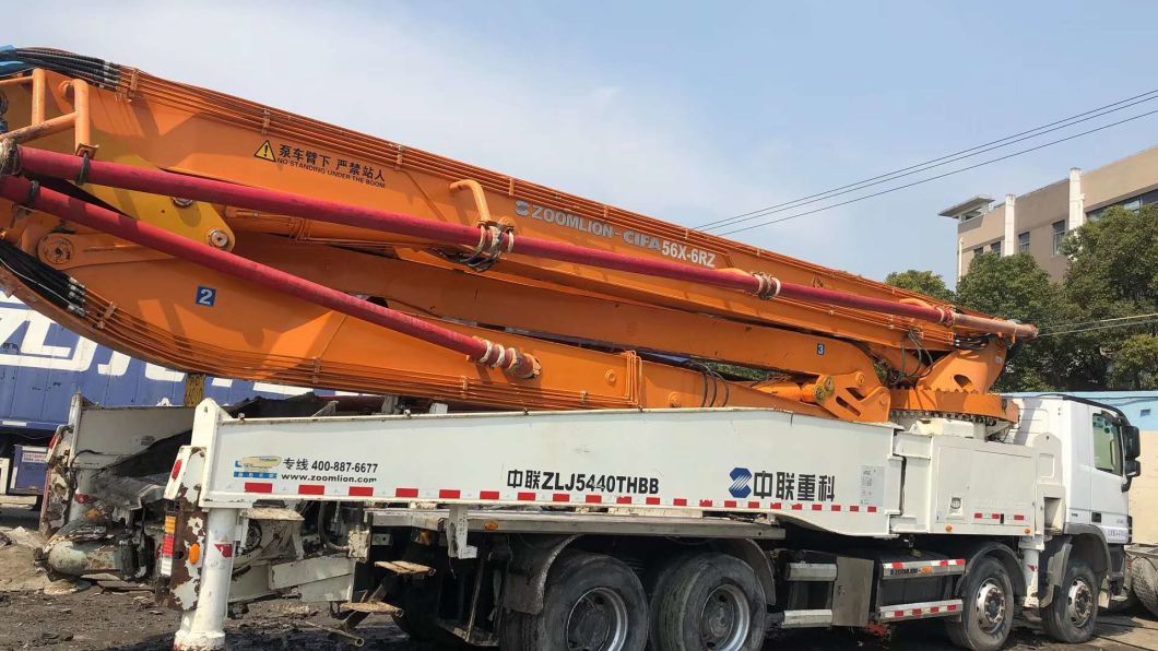 Used Construction Machinery 56 Meter Boom Pump Truck Mounted