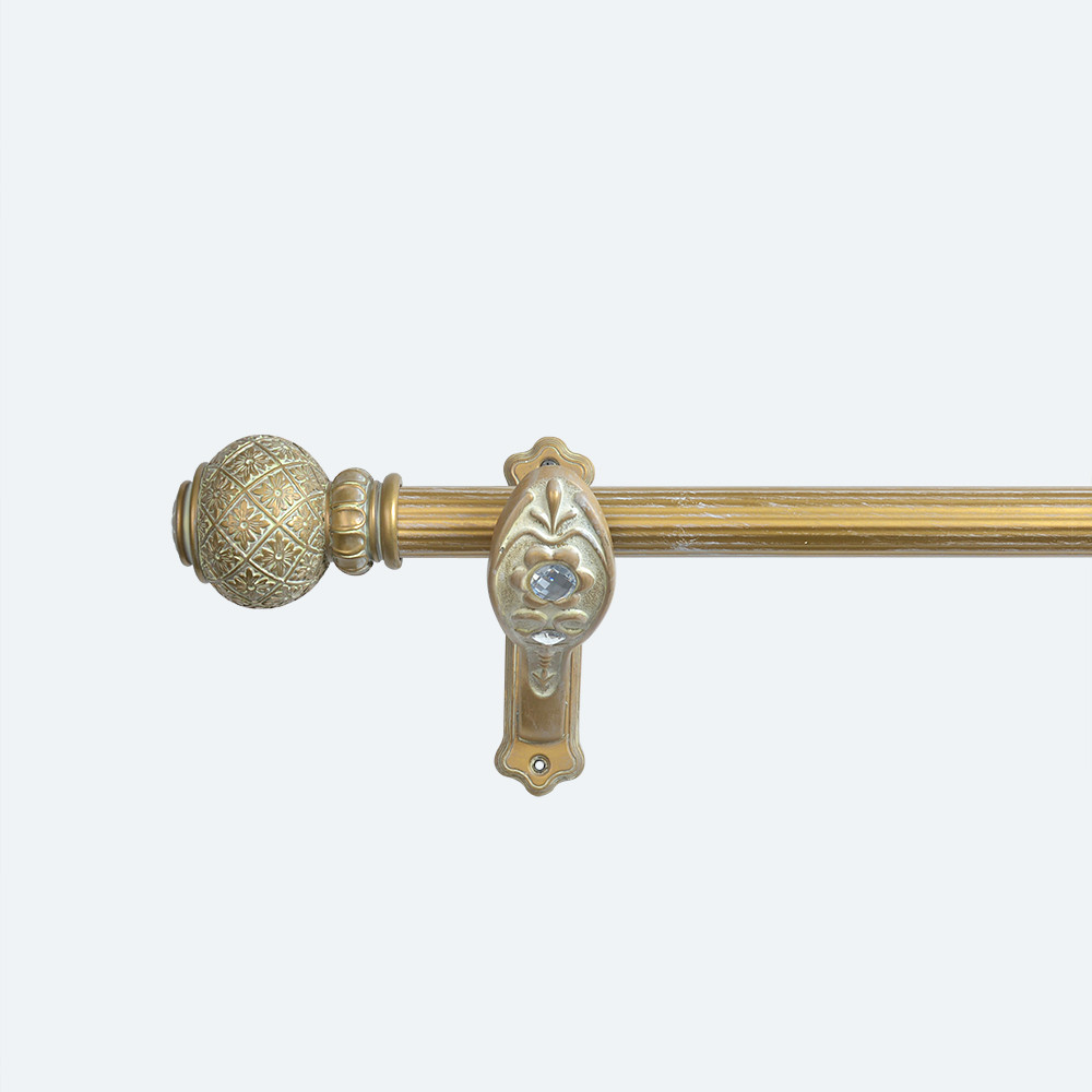 16mm Curtain And Rod Set Double Aluminum Alloy Curtain Decorative Finials