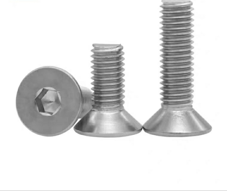 Metric Measurement System M6 Stainless Steel Hex Socket Countersunk Flat Head CSK Screw