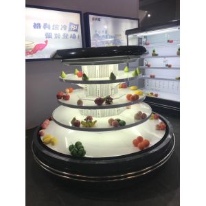 4 Side Round Refrigerated Island Merchandiser With Dixell Digital Temperature