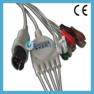 China Goldway Mindray One piece 5-lead ECG Cable with leadwires on sale