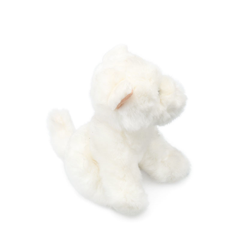 EN71 20cm White Dog Stuffed Toy For Baby Soothing