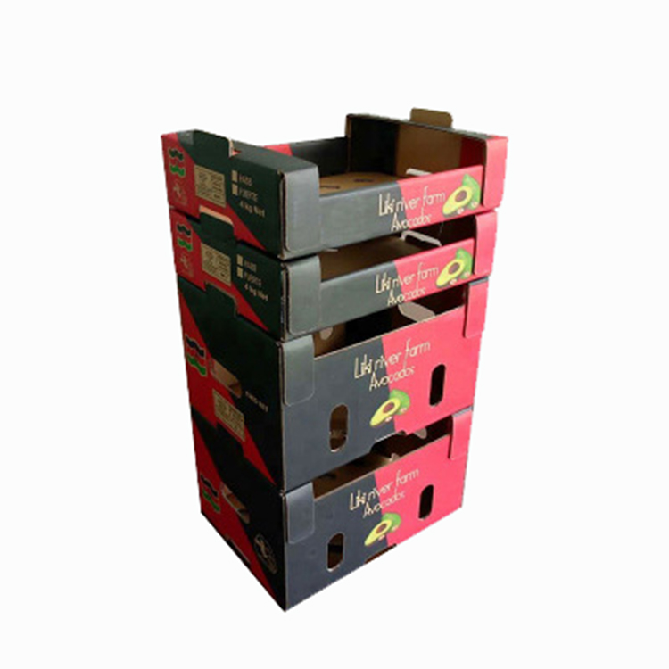 Dustproof Fruit Corrugated Paper Box With Handle Recycled Durable
