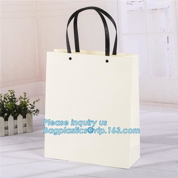 Luxury paper bags with handles Different Sizes,250gsm art paper shopping carrier bag custom printing with handle rope