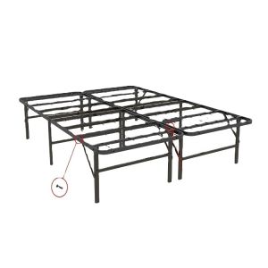Coastal Style King Iron Frame Bed with Simple and Strong Folding Design in Mail