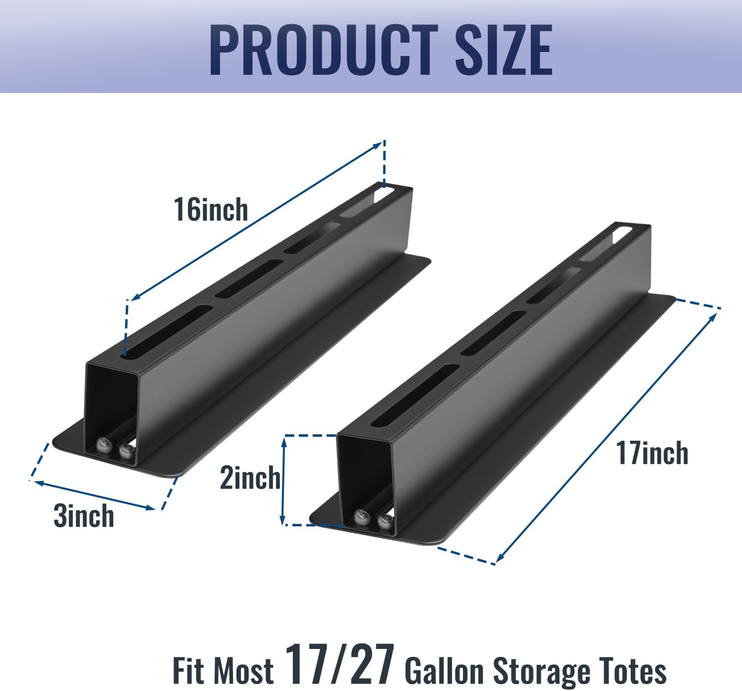26" Garage Storage Tote Slide Overhead Ceiling Mount Storage Bins Rack Solution