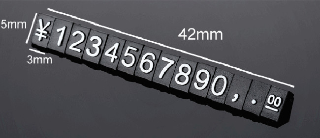 AP3-5-3 Triangular price cubes for Jewelry and Luxury Goods