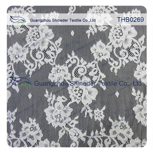 Countless flowers 3*1.5m size 100% nylon chantilly lace fabric for Wedding dress