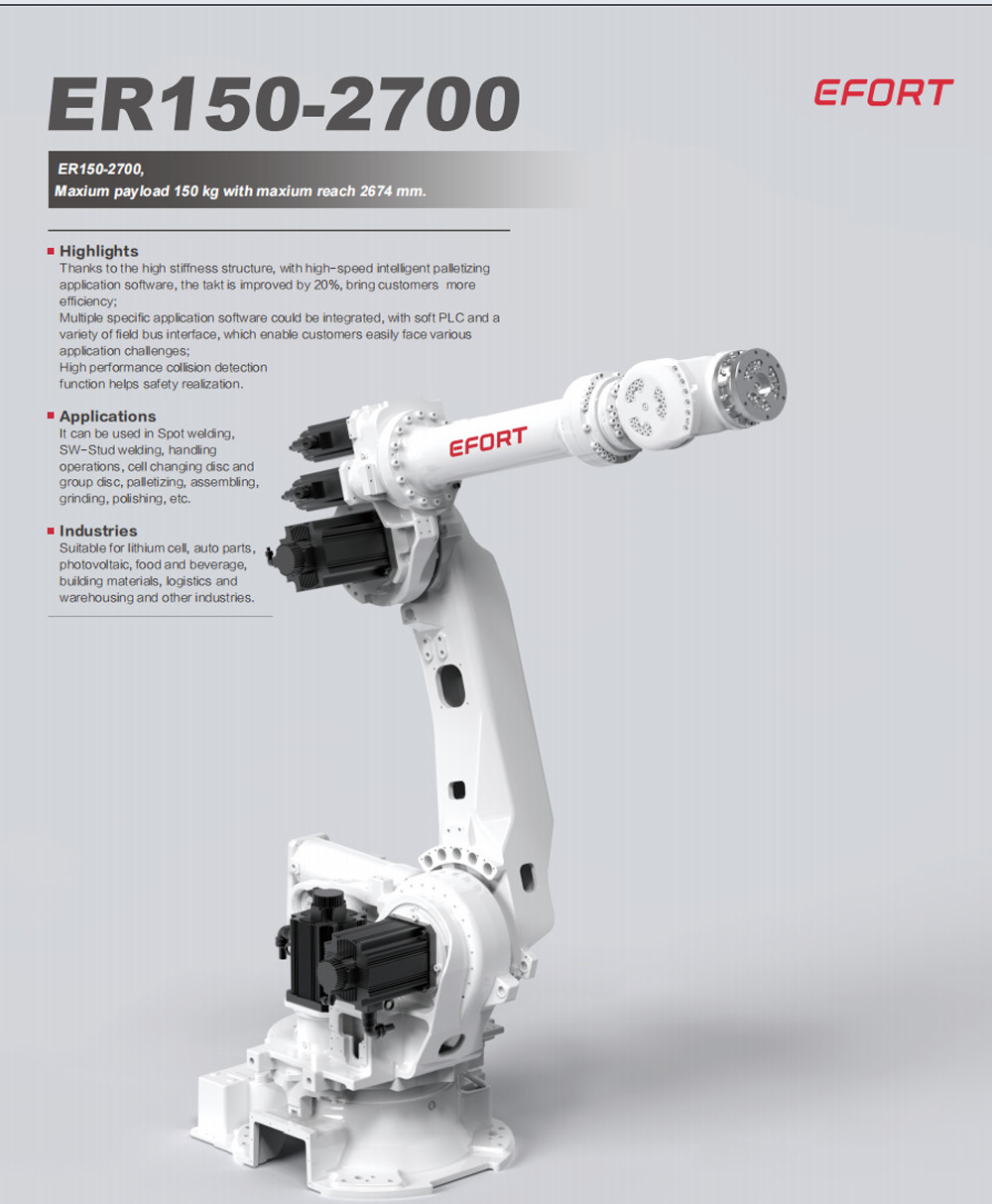General Industrial Robot In Cell Changing Disc Group Disc Palletizing For Logistics And Warehousing Model ER150-2700
