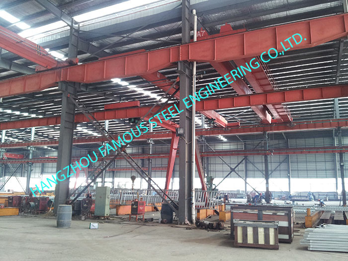 Metal Customized Prefab Industrial Steel Buildings Easy Erection With C Purlins