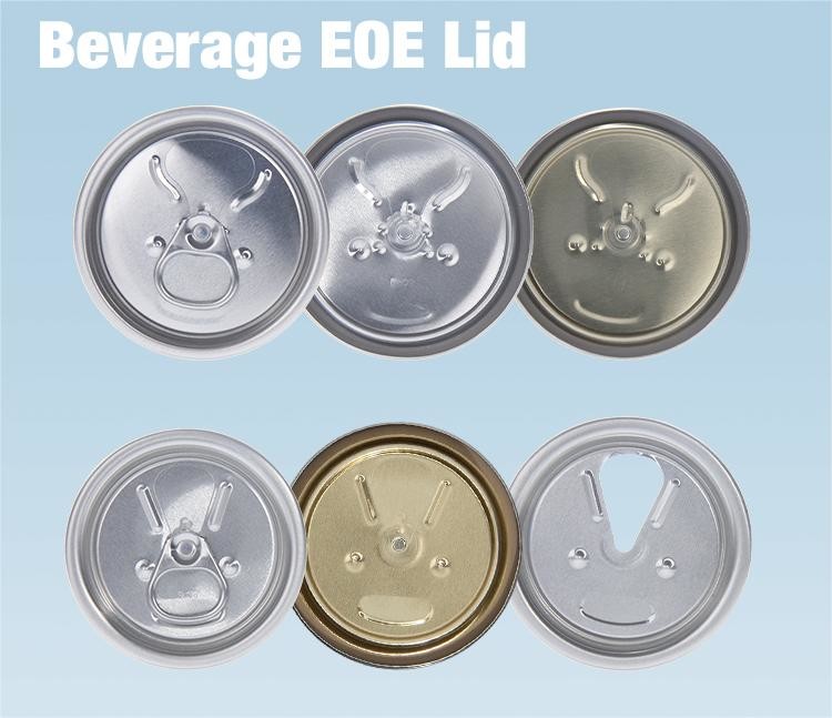 202 Aluminum Can Lids Bottle Caps 52mm Customized
