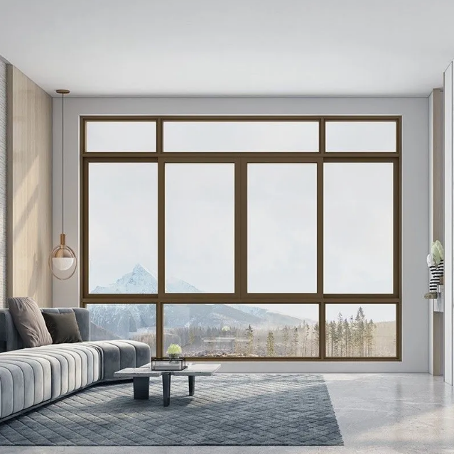  Traditional Design Modern Aluminum Window with Push Opening Pattern and Roller Blind for 15 Years Durability Manufactures