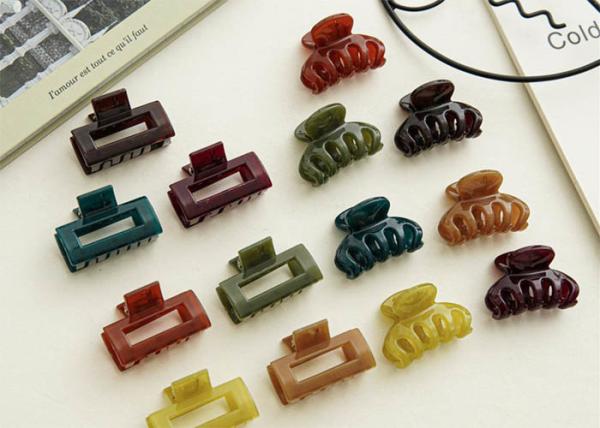 Jelly color acrylic girls trumpet clip accessories temperament fringe clip shark