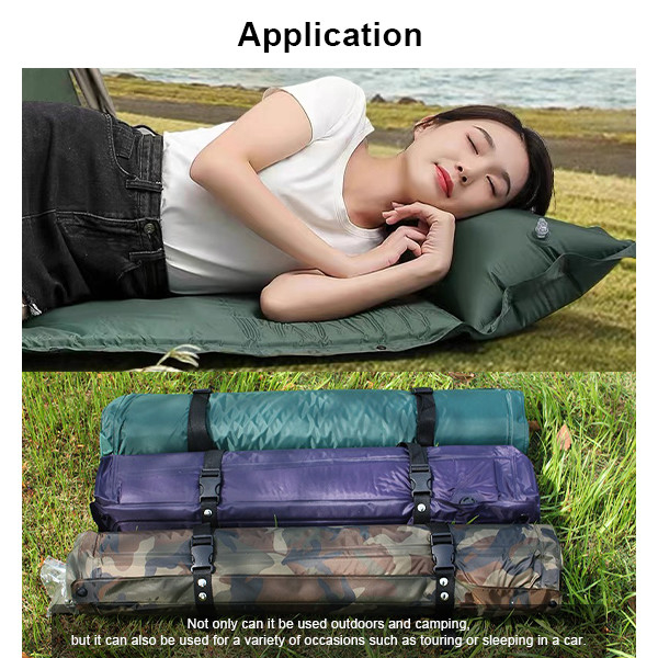 PVC Self Inflating Sleeping Pad 0.90kg Outdoor Inflatable Mattress For Camping