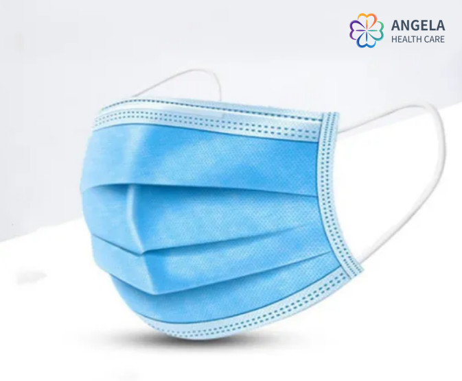 QUALITY Blue Melt Blown Disposable Tie up Face Mask Made of Blue PP Nonwoven Fabric