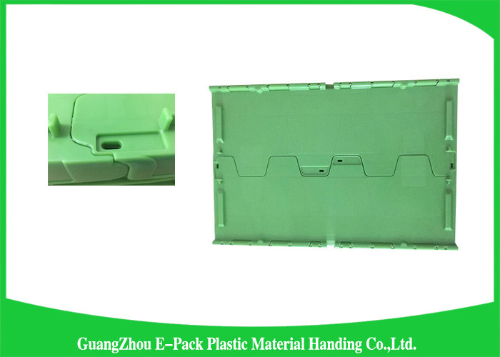 Recyclable Logistic Plastic Attached Lid Containers For Transporting