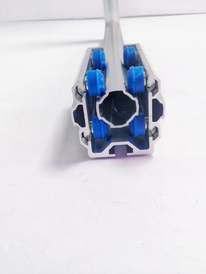 28mm Diameter Aluminium Tube PE Wheel Aluminium Roller Track Parallel Connection AL-44