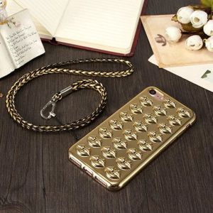 Plating TPU 3D Sexy Lips Back Cover Cell Phone Case For iPhone 7 6s Plus with Lanyard Manufactures