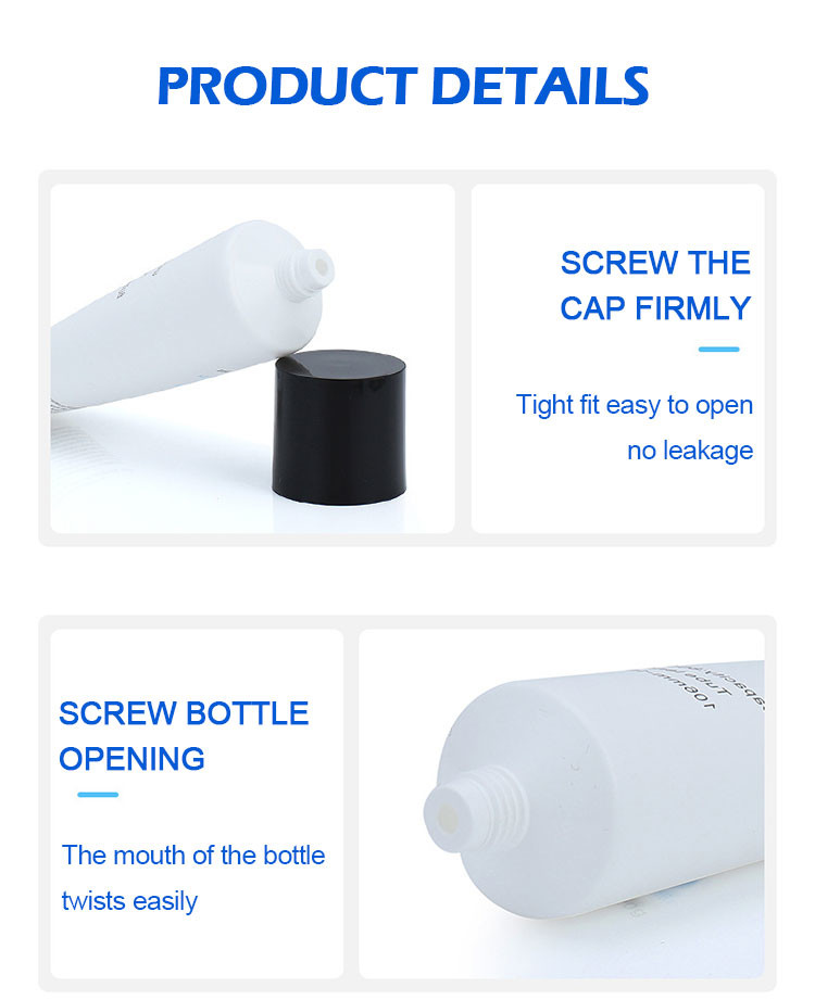5 - 500ml White Cosmetic Bottles Plastic Tube Material For Shampoo