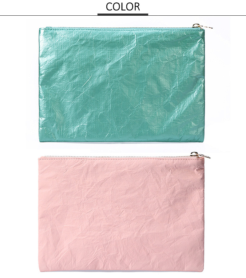 Eco Friendly Tyvek Paper Travel Washable Toiletry Cosmetic Bag