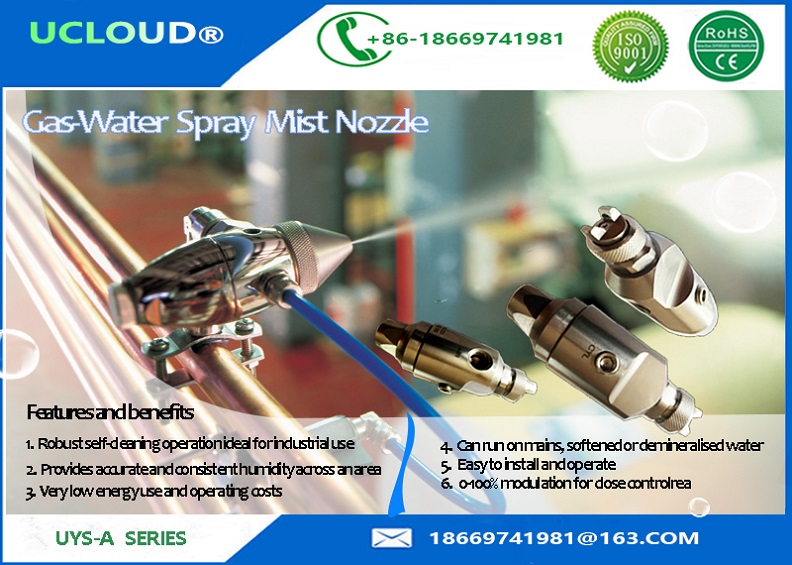 Low Pressure sprayer mist water cooling system with Stainless Steel  jet spray nozzles fog cooling system