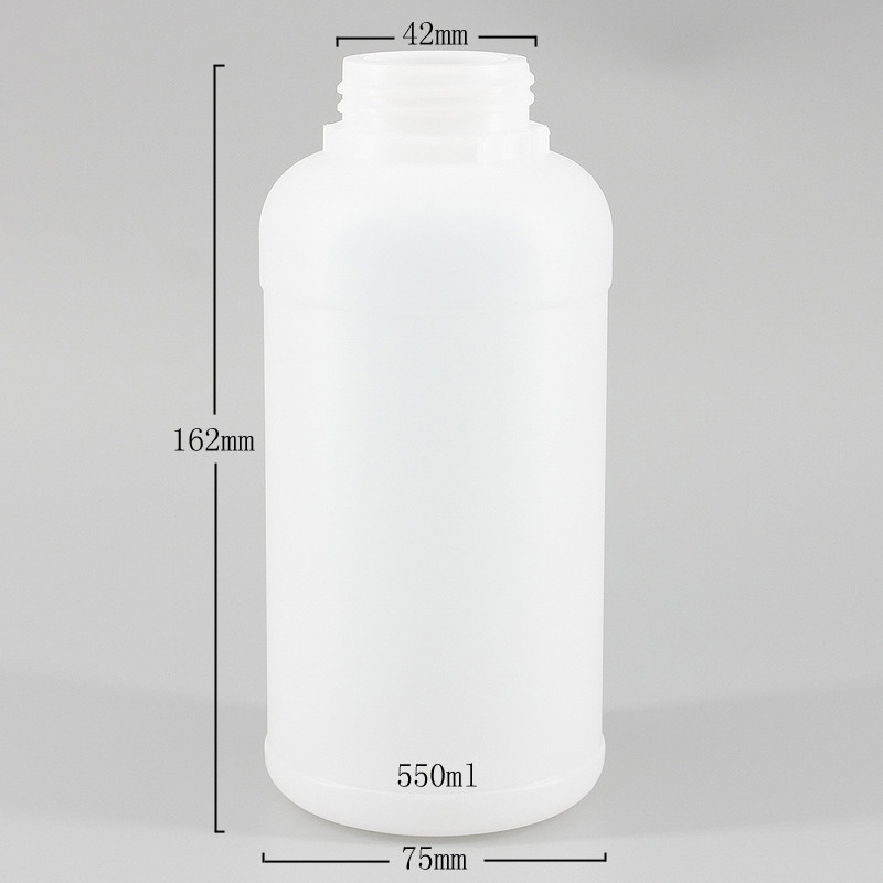 Cylinder Plastic Bottle 550ml Flip Top Cover Capsule Packaging