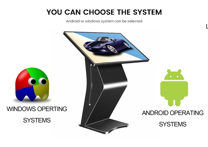 Horizontal Multimedia Display Terminal Interactive Self Service Kiosk 49 Inch