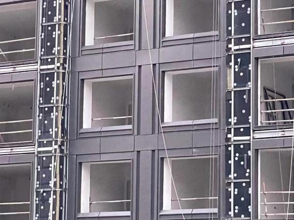 Rectangular Aluminum Curtain Wall Office Building Long Lasting Durability Sound
