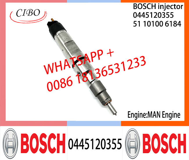 BOSCH 0445120355 Neutral Diesel Fuel Injector Assembly 0445120355 51101006184 For MAN Engine