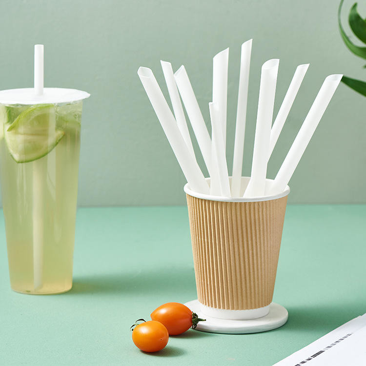 Bpa Free PLA Cutlery CPLA Drinking Straws 10*210mm Fda Approved