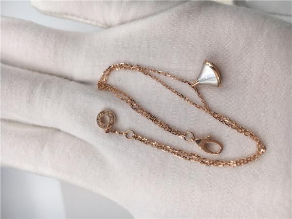 White Pendant Luxury Jewelry Jewelry Bracelet 18K Rose Gold With White Mother Of
