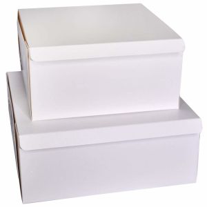 White Plain Cake Cardboard Box Or Color Printing Eco Friendly 10" X 10" X 5"