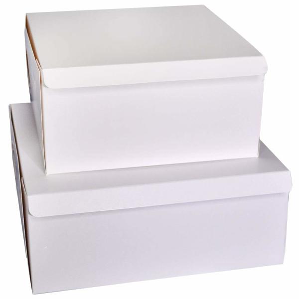 Quality White Plain Cake Cardboard Box Or Color Printing Eco Friendly 10" X 10" X 5" for sale