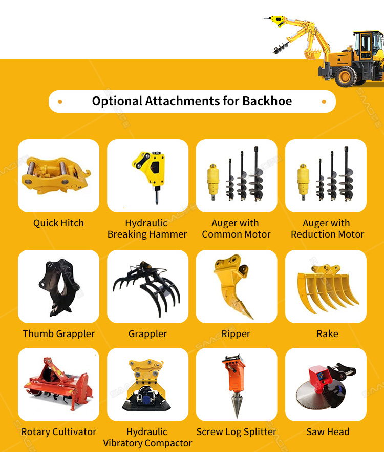Control pilot 4x4 2.5 ton backhoe loader Mini-retroescavadeira for Energy Mining needs
