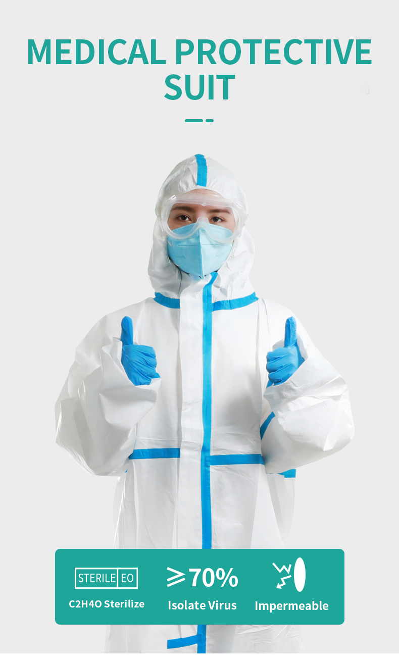 PPE Disposable Protective Full Body Suit Garments Superior Breathable