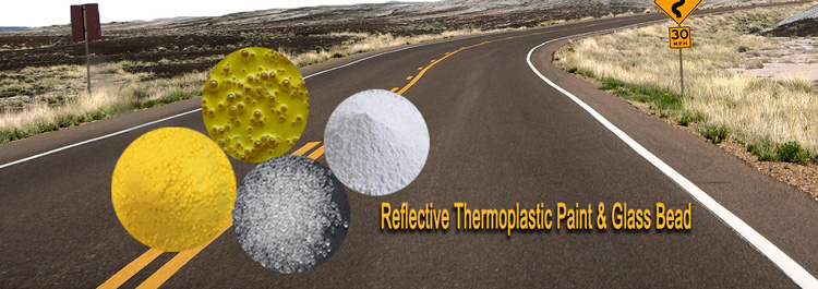 Reflective Thermoplastic Road Marking Paint , High Reflective Road Line Marking Paint