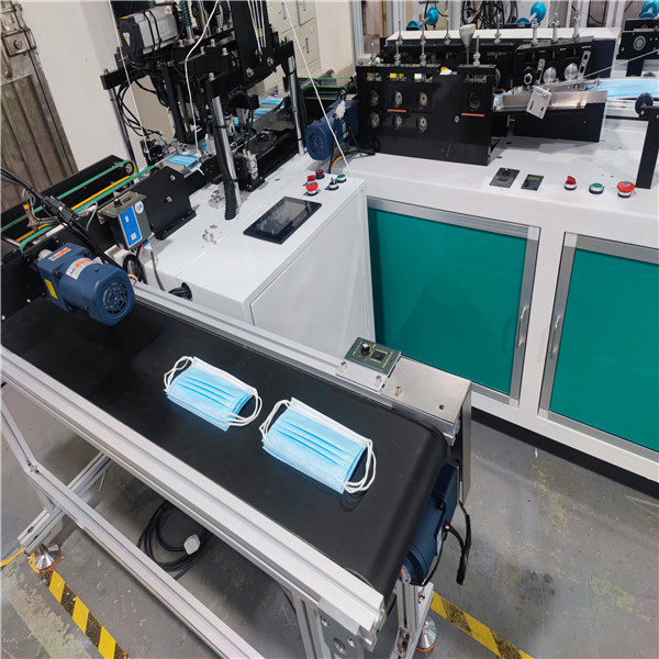 Folding Elastic Earloop Mask Machine 22kW Mask Making Equipment