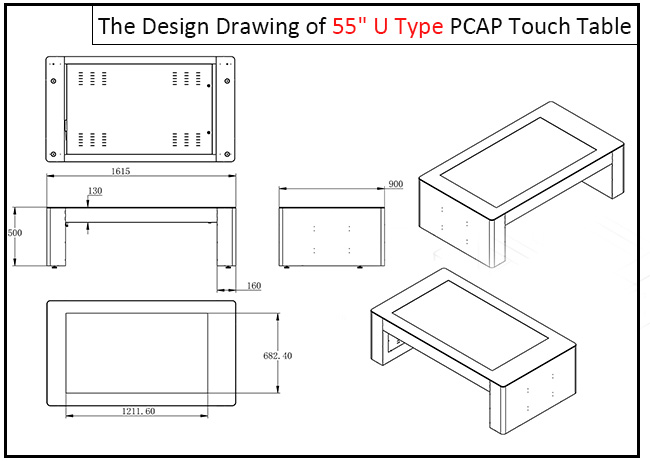 Smart Touch Table Lcd Table 55'' Smart Android Interactive Multitouch Lcd Computer
