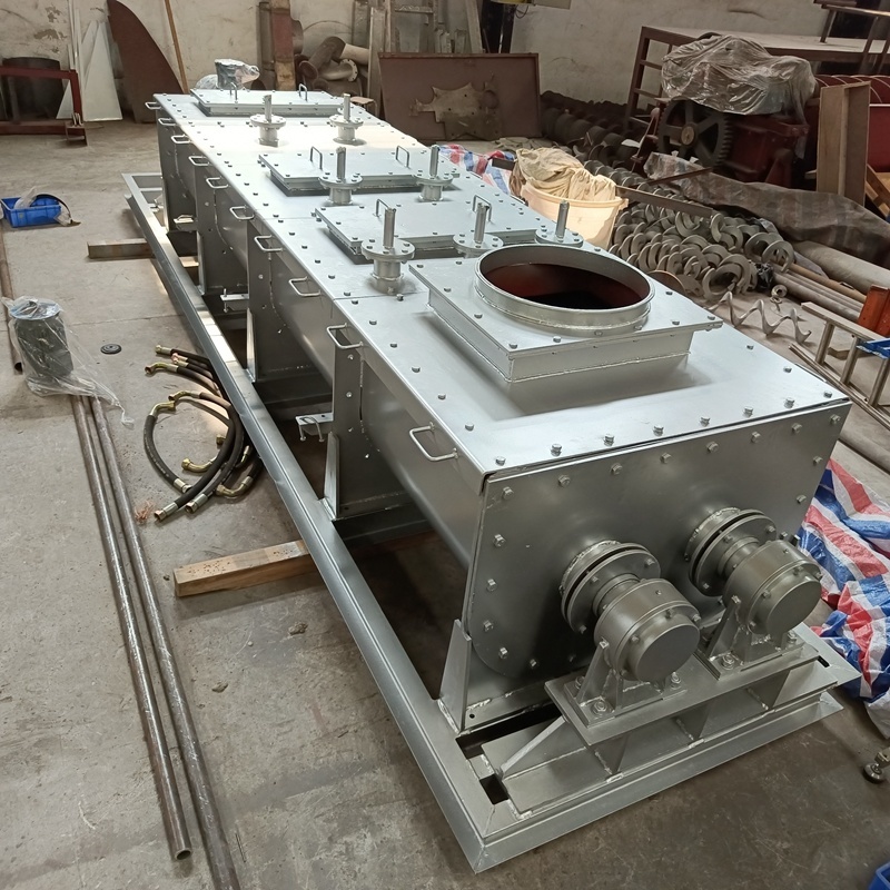 OEM Custom Stainless Steel Blender Auger Conveyor Biaxial Dust Humidifier Mixer