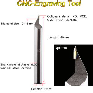 China Goldsmith Machine 8mm Diamond Cnc Engraving Mcd Tools on sale