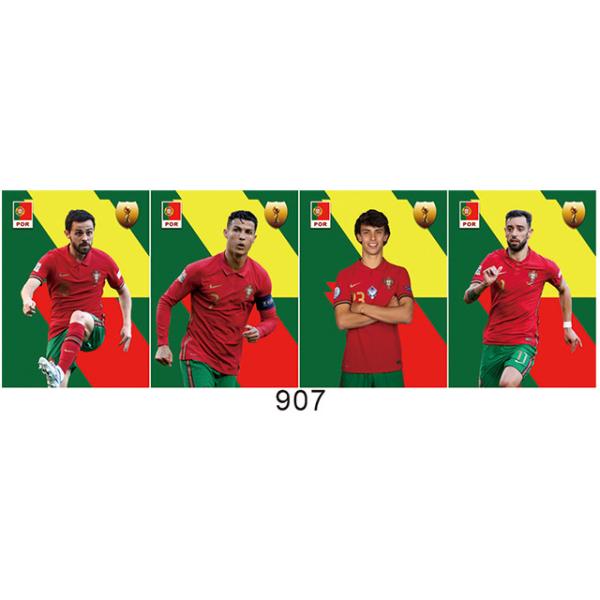 New 3D Soccer Star Posters Famous Football Star Europe America Football Flip 3D