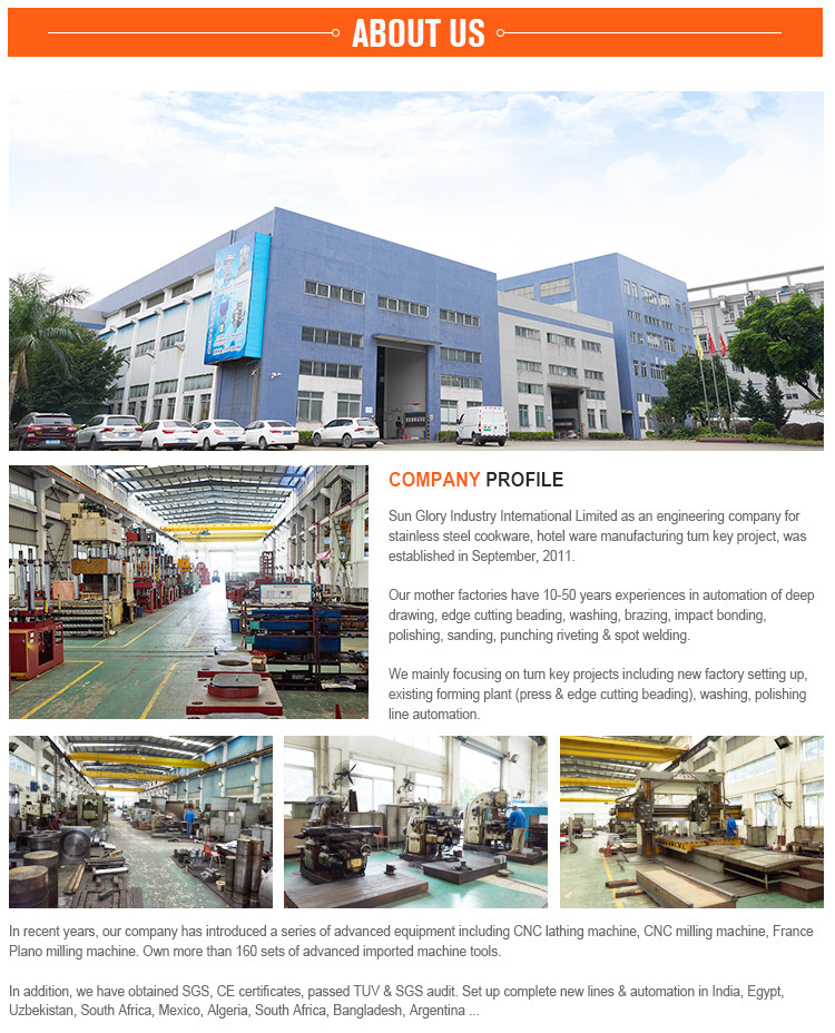 Automatic Cookware Production Line , Servo Motor Stainless Steel Pot Making Machine
