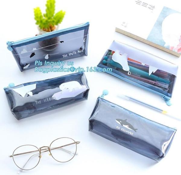 slider zipper pvc pouch clear vinyl pvc ziplock bag, OEM clear plastic zipper