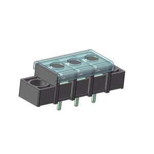 B Type 1*3P 7.62 Barrier Type Terminal Block With Fix Hole & With CAP H=14.7