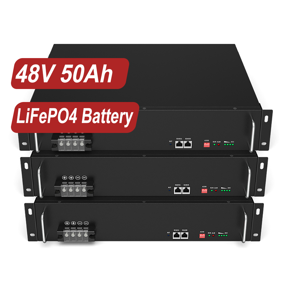 2022 Home Energy Storage Light Weight Power Wall Rechargeable 50Ah Lithium Ion Batteries LiFePO4 48V