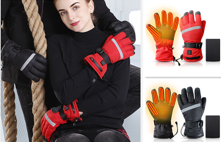 Downhill Electric Heated Skiing Gloves Waterproof 29x13cm 0.8kg