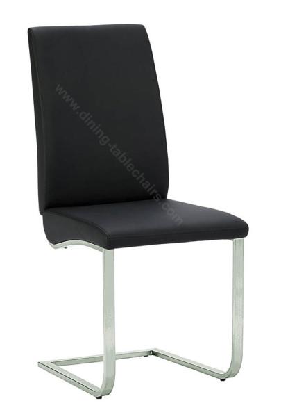 Polyurethane PU Dining Chairs , Upholstered Dining Room Chairs Stainess Steel