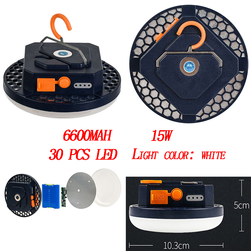 15600mah Rechargeable LED Magnet Flashlight Camping Led Fishing Lantern